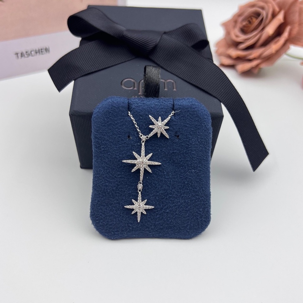 APM Monaco Three Shooting Stars Necklace - silver